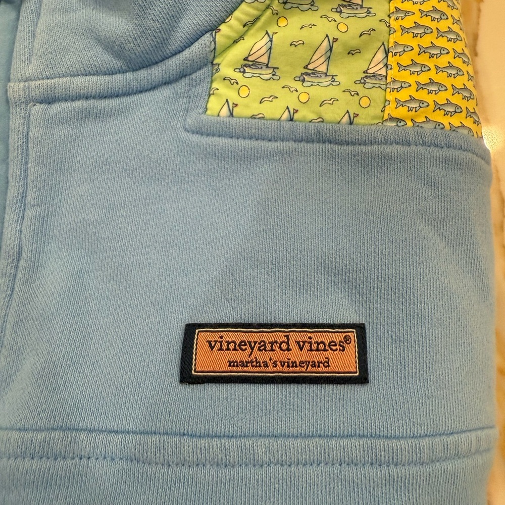 Vineyard Vines Blue Pullover with Nautical Patterns - Picture 2 of 8
